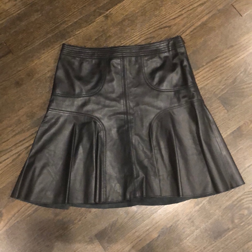 Halogen Leather Skirt